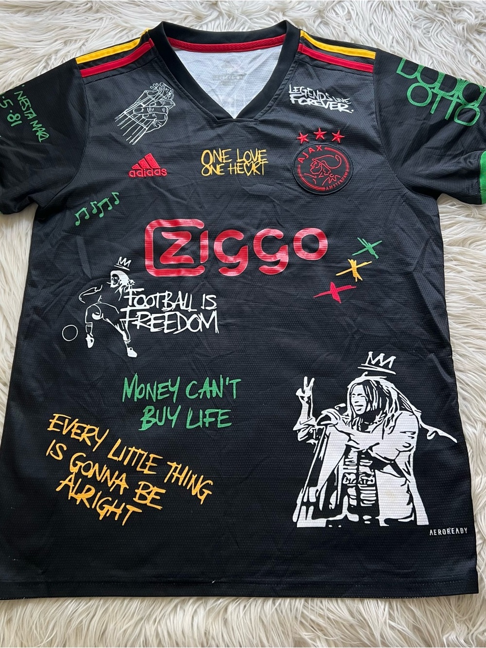 Adidas Ajax Amsterdam 2021/22 Bob Marley Third Jersey Men's Large L